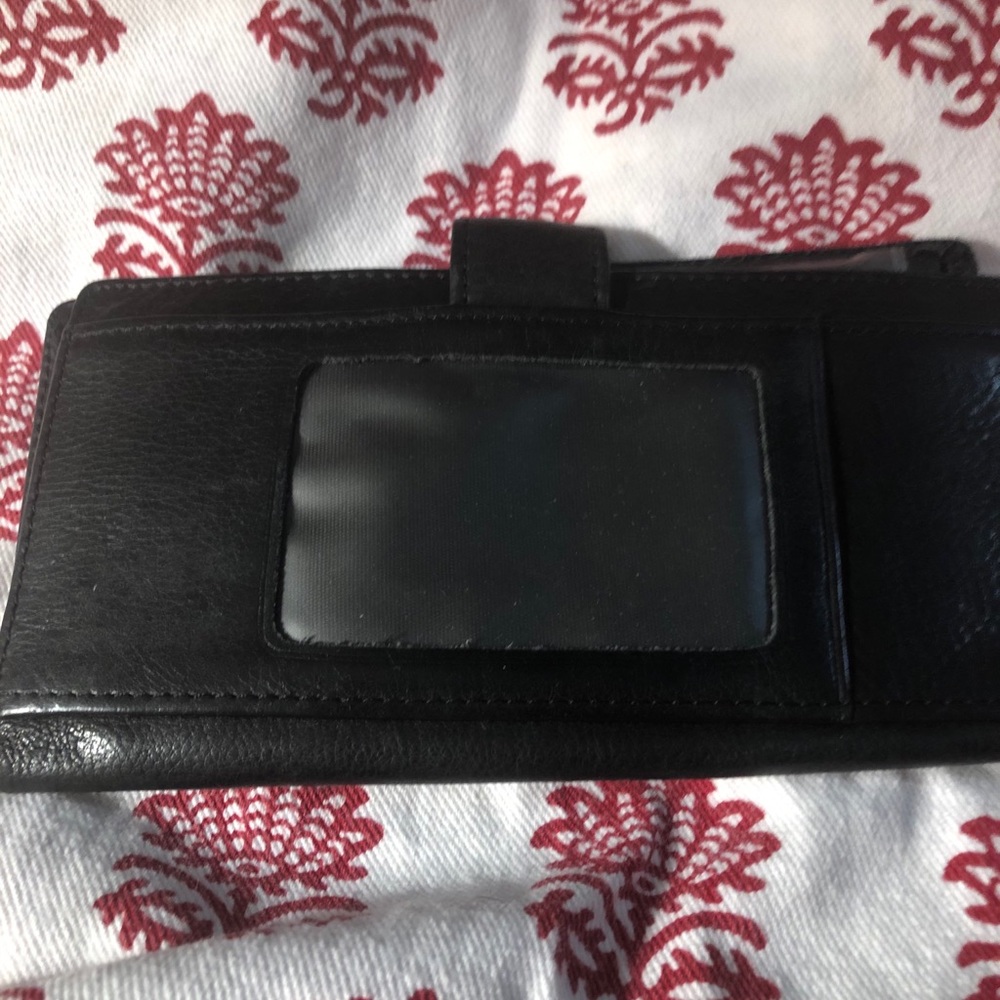 JC Penney Black leather check book